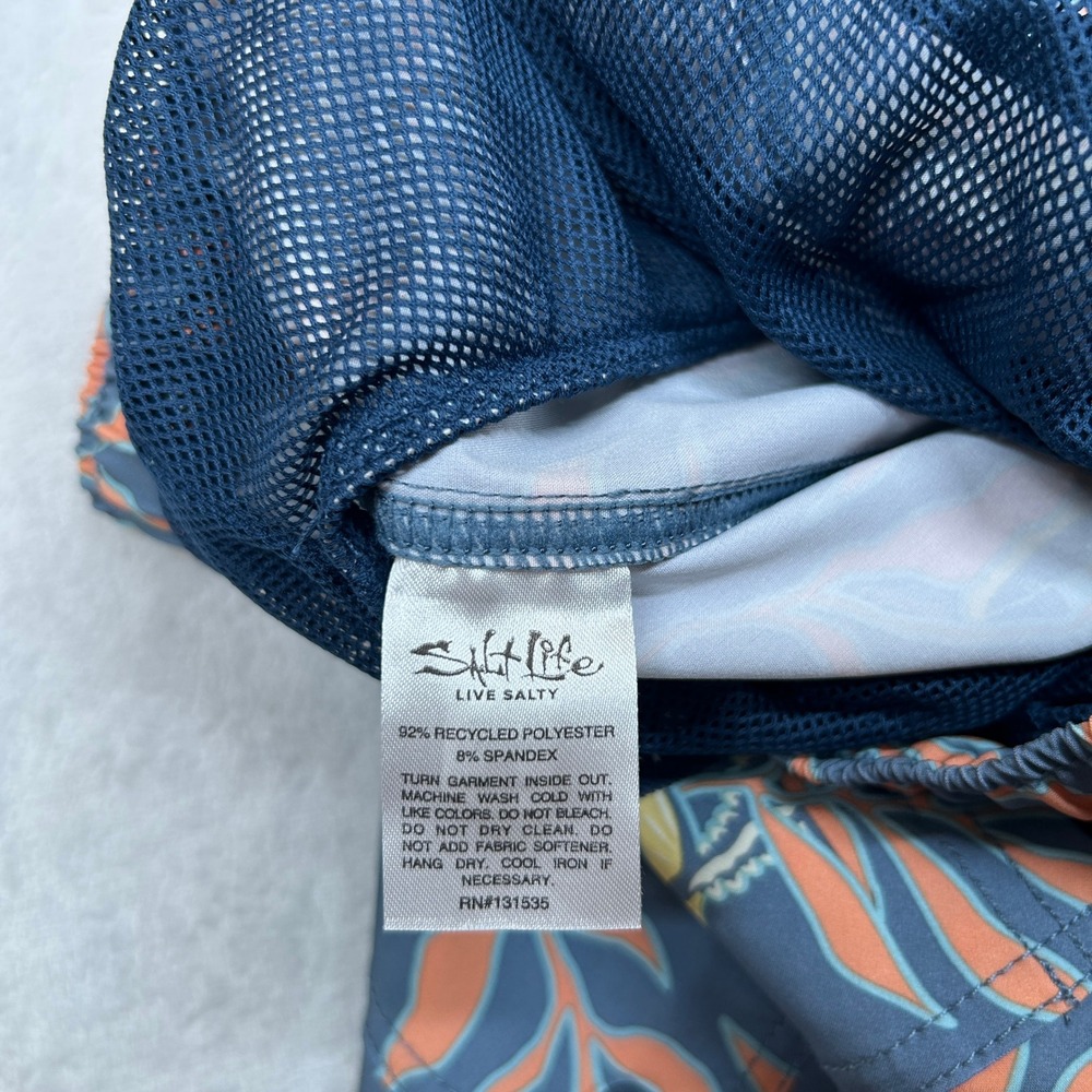 Salt Life SLX Performance Swim Trunks Mens Small Quick Dry Anti-Rash Floral NEW - Picture 6 of 8